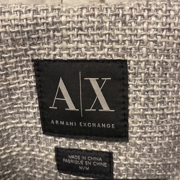 EUC Armani Exchange Cropped Knit Moto Jacket - Size Medium - Picture 3 of 4